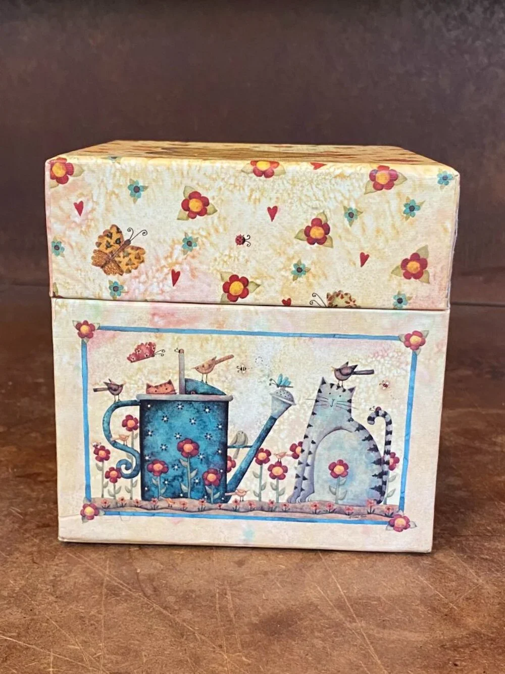 Y2K 2001 Curious Cats Decorative Box Bob's Boxes Debi Hron R.A. Lang Card Co